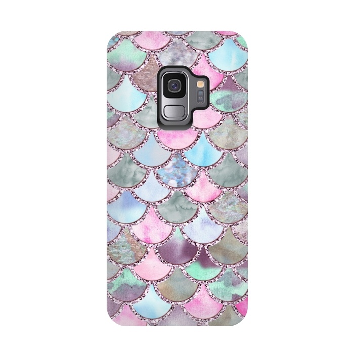 Galaxy S9 StrongFit Pastel Multicolor Mermaid Scales by  Utart