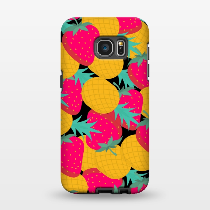 Galaxy S7 EDGE StrongFit pineapples and strawberry by MALLIKA