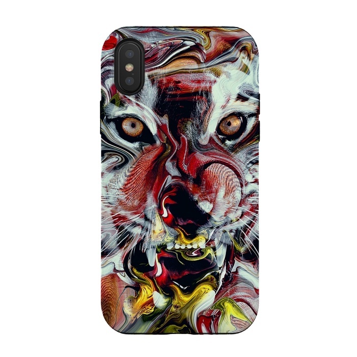 iPhone Xs / X StrongFit Tiger Abstract by Riza Peker