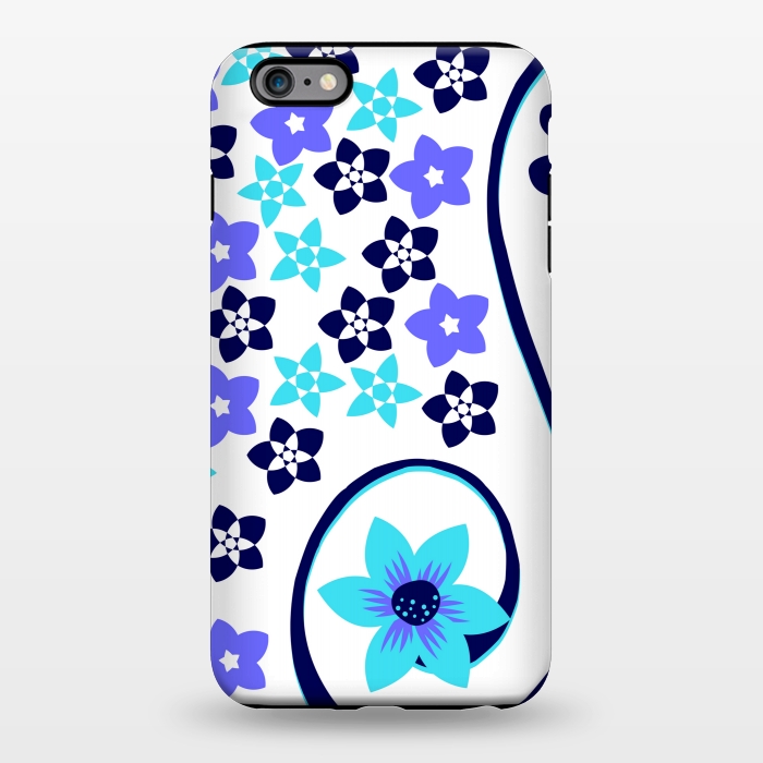 iPhone 6/6s plus StrongFit blue floral pattern 2 by MALLIKA
