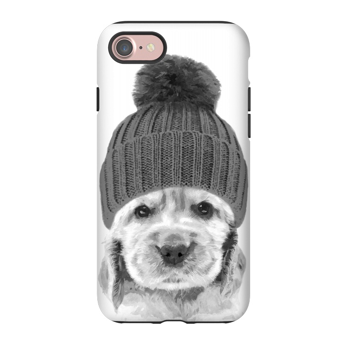 iPhone 7 StrongFit Black and White Cocker Spaniel by Alemi
