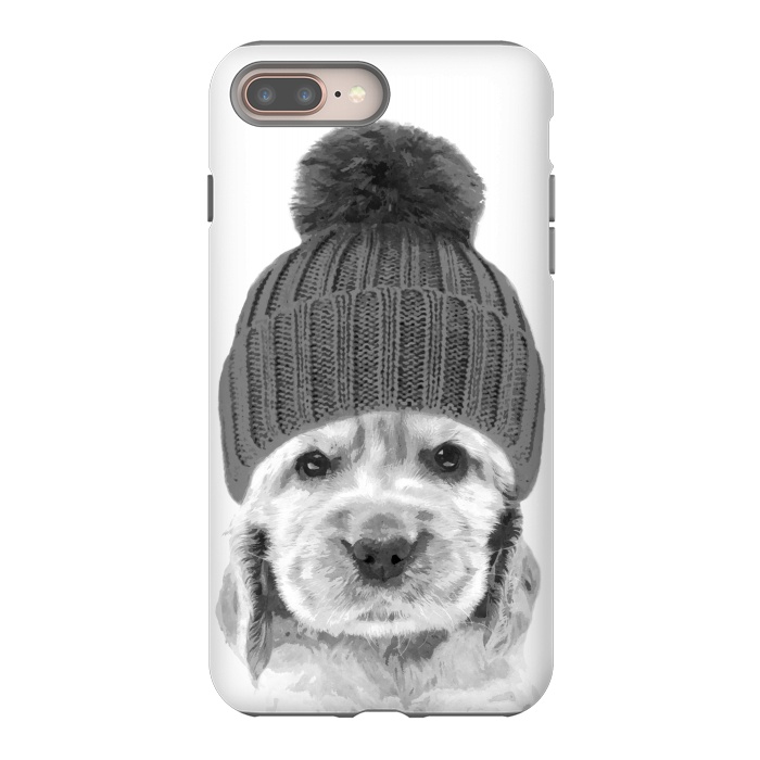 iPhone 7 plus StrongFit Black and White Cocker Spaniel by Alemi