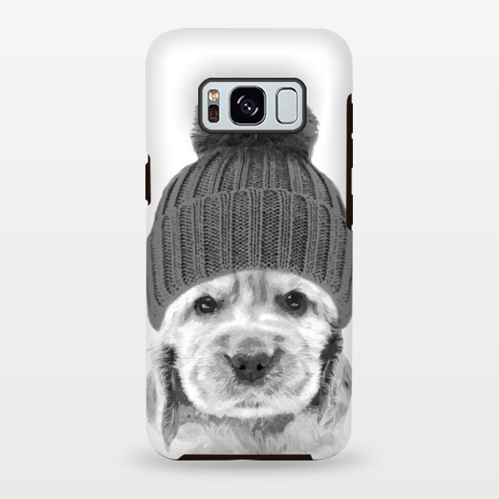 Galaxy S8 plus StrongFit Black and White Cocker Spaniel by Alemi