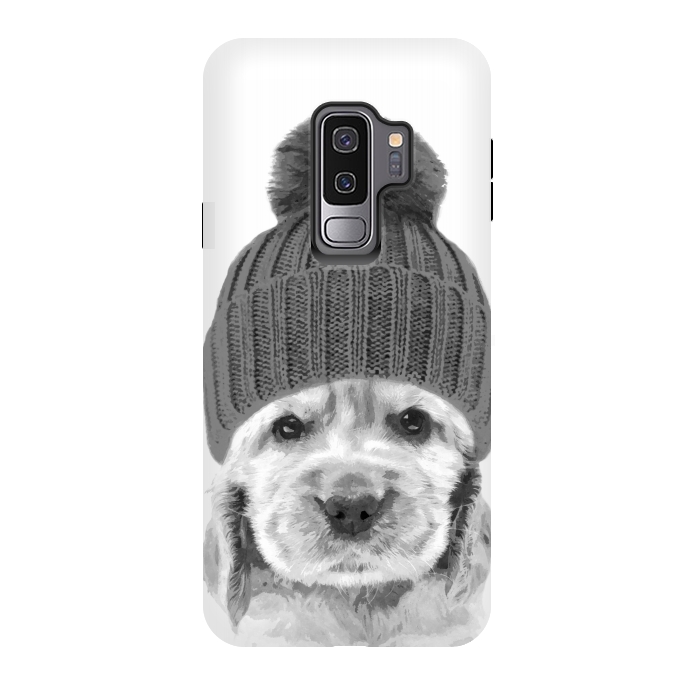 Galaxy S9 plus StrongFit Black and White Cocker Spaniel by Alemi