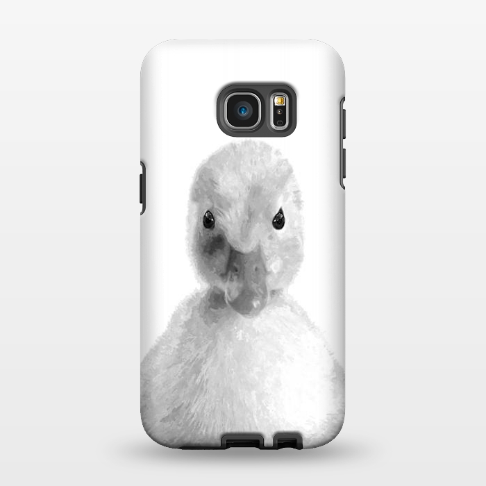 Galaxy S7 EDGE StrongFit Black and White Duckling by Alemi