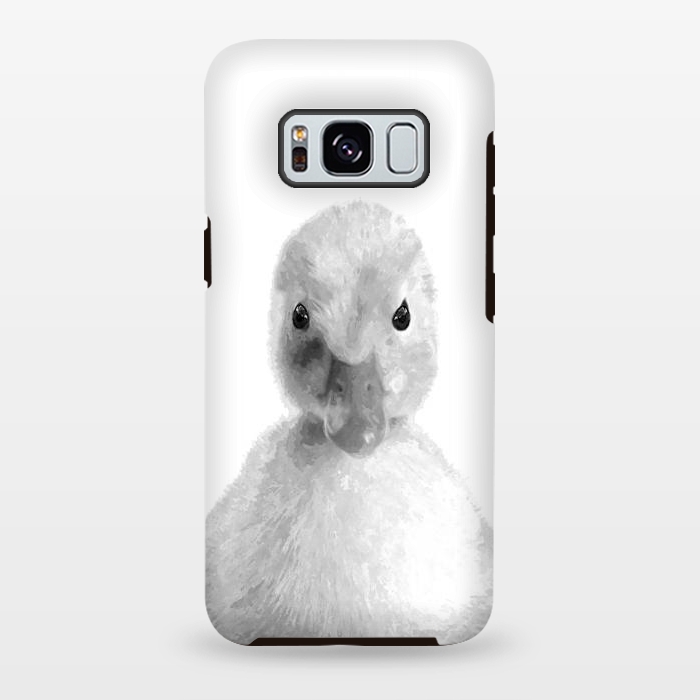 Galaxy S8 plus StrongFit Black and White Duckling by Alemi