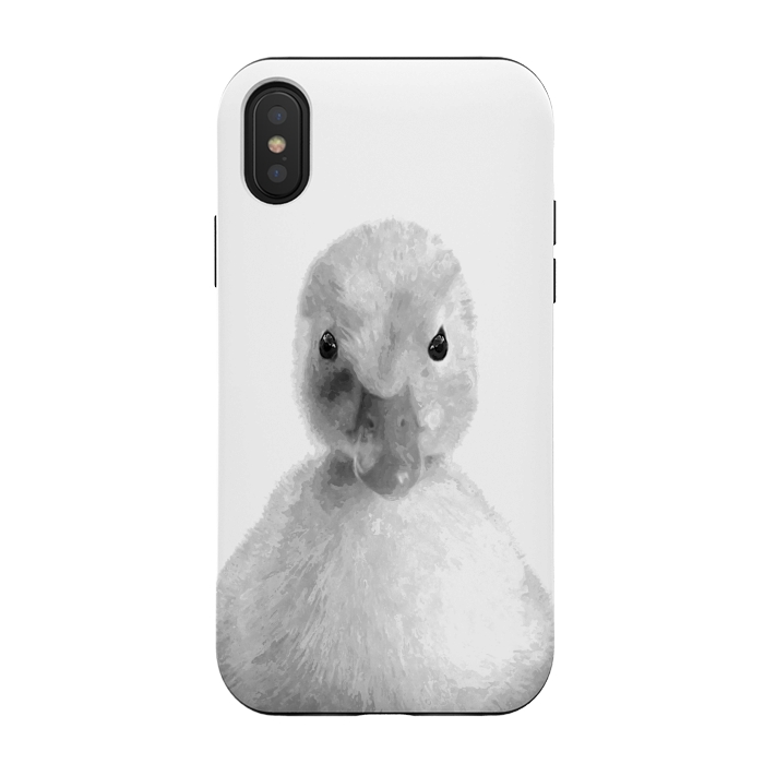 iPhone Xs / X StrongFit Black and White Duckling by Alemi
