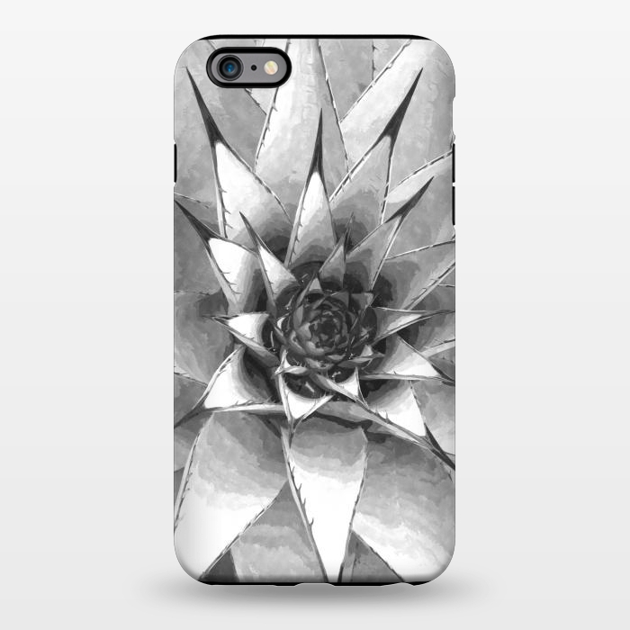 iPhone 6/6s plus StrongFit Black and White Cactus Succulent by Alemi
