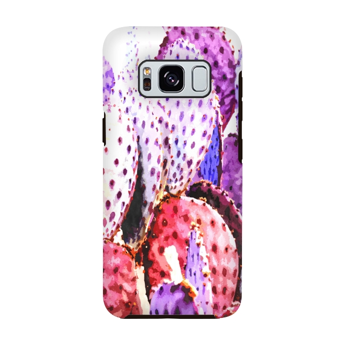 Galaxy S8 StrongFit Purple Cactus Illustration by Alemi