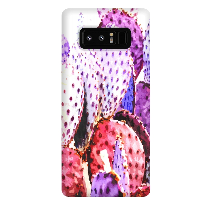 Galaxy Note 8 StrongFit Purple Cactus Illustration by Alemi