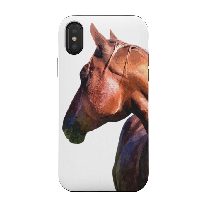 iPhone Xs / X StrongFit Horse Portrait by Alemi