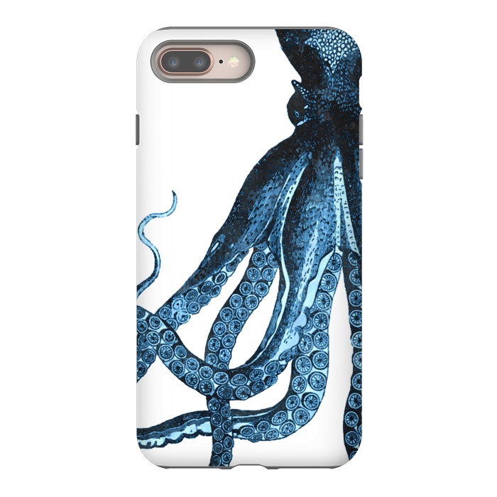 iPhone 7 plus StrongFit Blue Octopus Illustration by Alemi