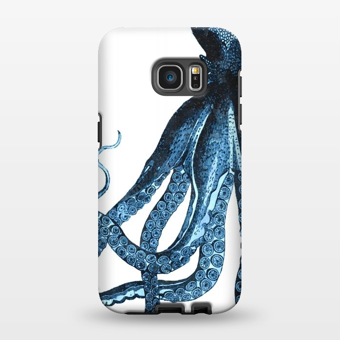 Galaxy S7 EDGE StrongFit Blue Octopus Illustration by Alemi