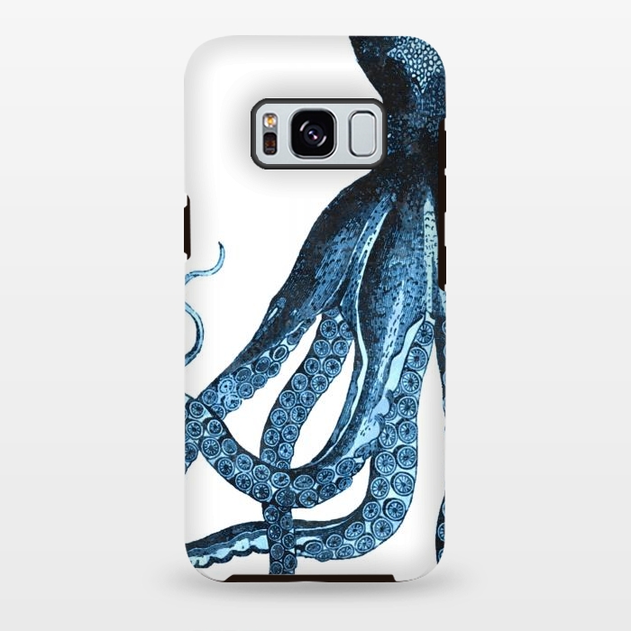 Galaxy S8 plus StrongFit Blue Octopus Illustration by Alemi