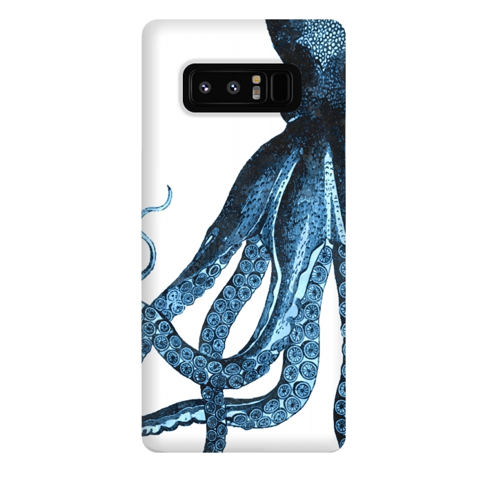 Galaxy Note 8 StrongFit Blue Octopus Illustration by Alemi