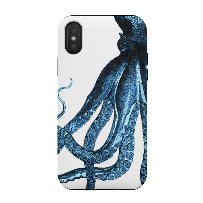 iPhone Xs / X StrongFit Blue Octopus Illustration by Alemi