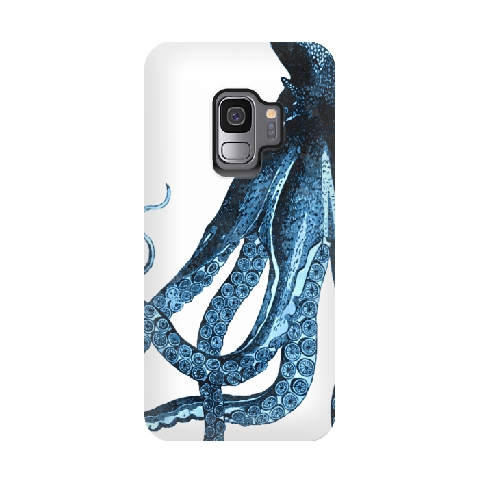 Galaxy S9 StrongFit Blue Octopus Illustration by Alemi