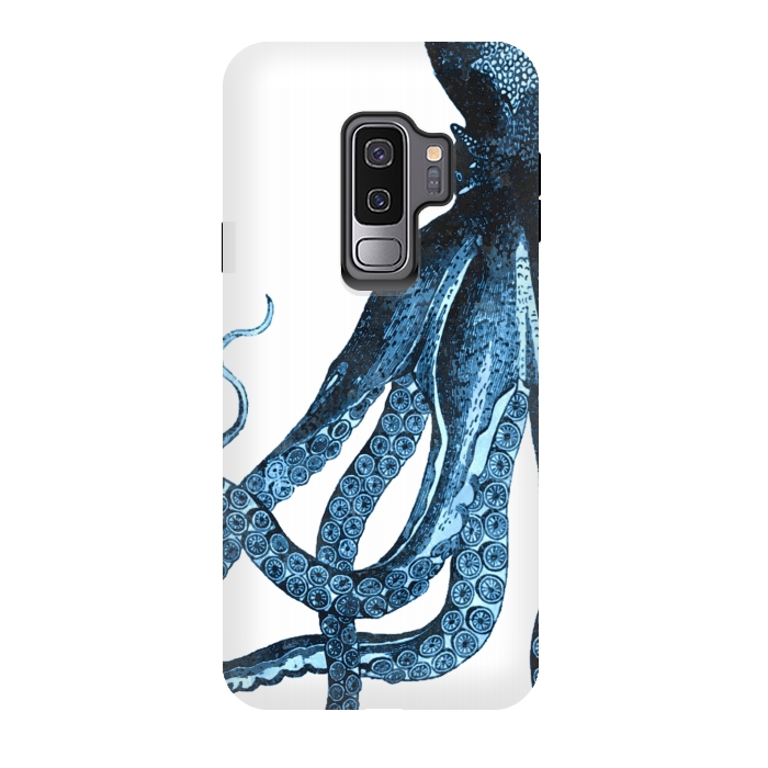 Galaxy S9 plus StrongFit Blue Octopus Illustration by Alemi