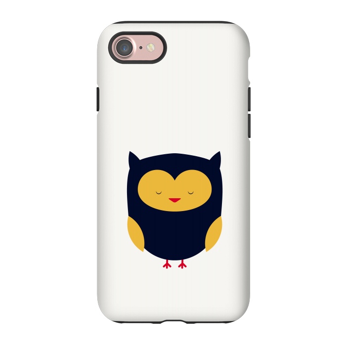 iPhone 7 StrongFit cute little flat owl by TMSarts