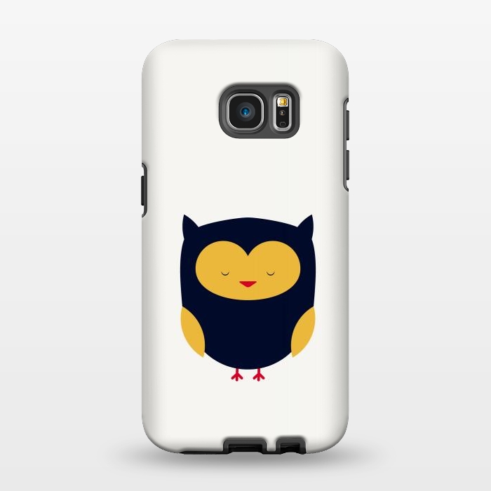 Galaxy S7 EDGE StrongFit cute little flat owl by TMSarts