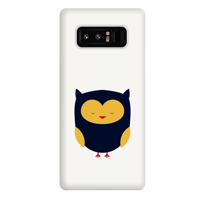 Galaxy Note 8 StrongFit cute little flat owl by TMSarts