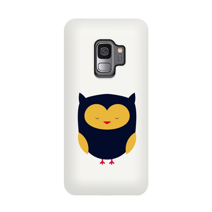 Galaxy S9 StrongFit cute little flat owl by TMSarts