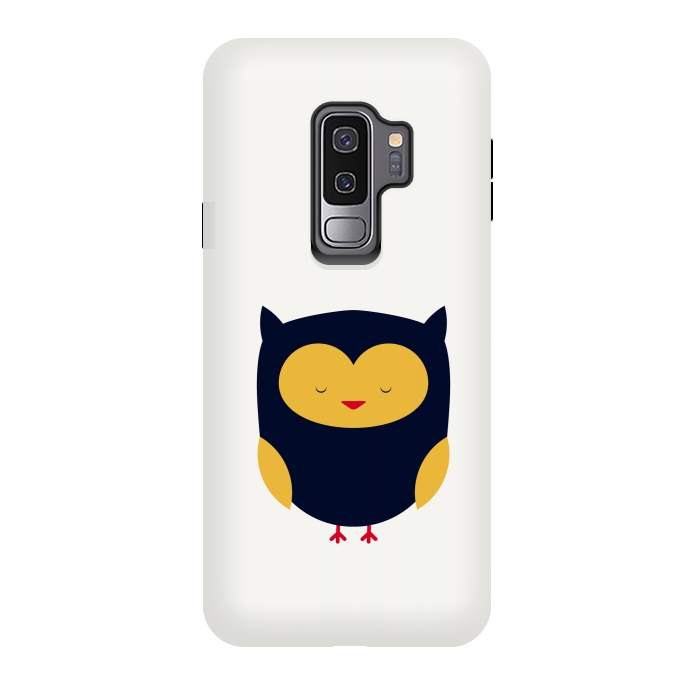 Galaxy S9 plus StrongFit cute little flat owl by TMSarts
