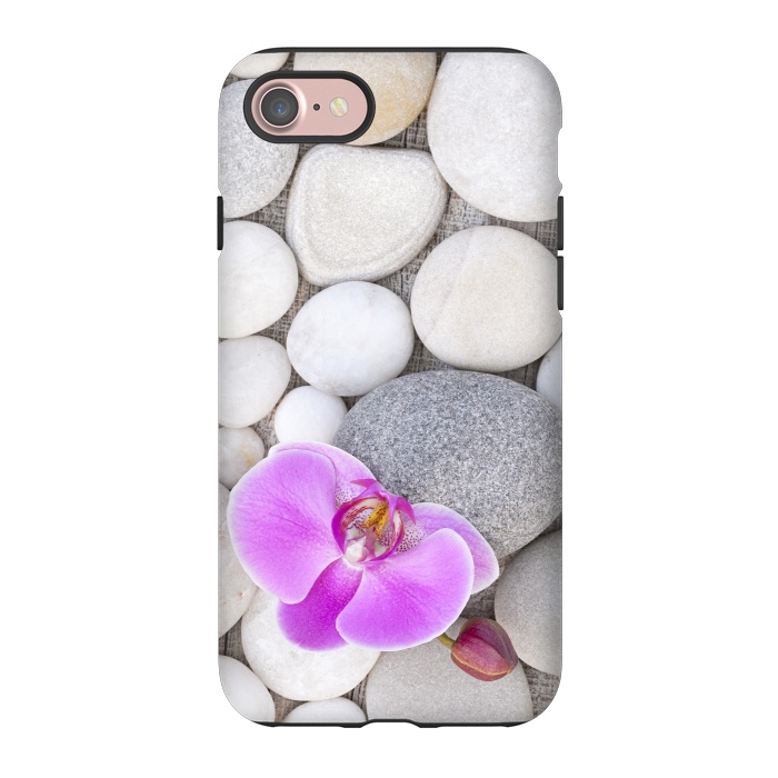 iPhone 7 StrongFit Zen Style Orchid On Pebble by Andrea Haase