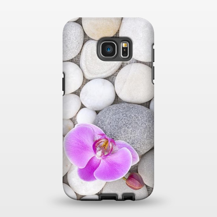 Galaxy S7 EDGE StrongFit Zen Style Orchid On Pebble by Andrea Haase