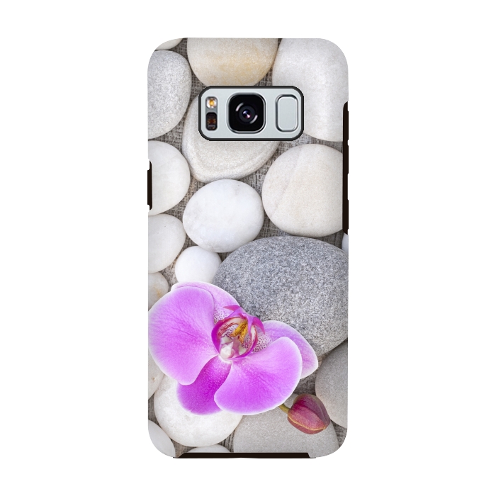 Galaxy S8 StrongFit Zen Style Orchid On Pebble by Andrea Haase
