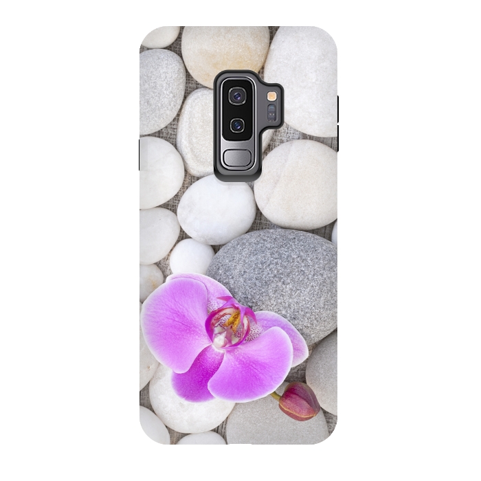 Galaxy S9 plus StrongFit Zen Style Orchid On Pebble by Andrea Haase
