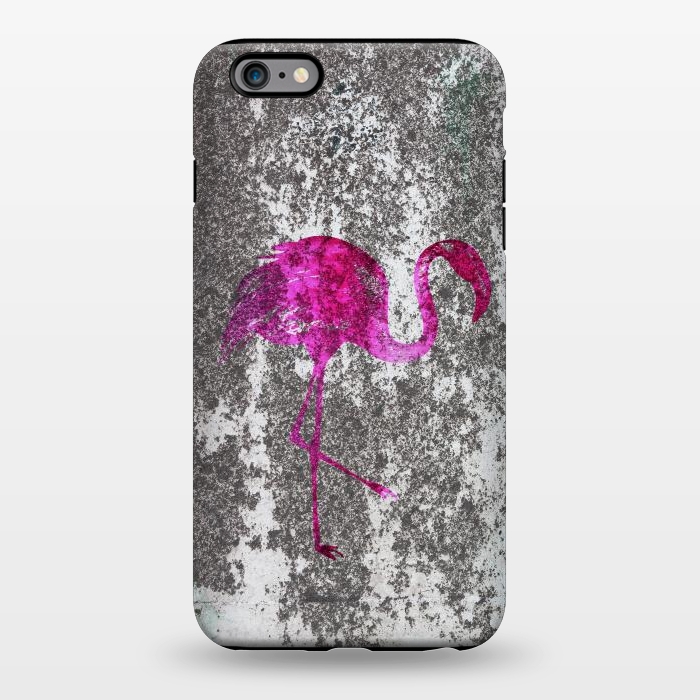 iPhone 6/6s plus StrongFit Pink Flamingo Bird On Grunge Wall by Andrea Haase