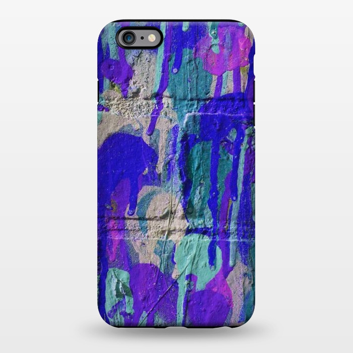 iPhone 6/6s plus StrongFit Blue And Purple Spray Paint Wall by Andrea Haase