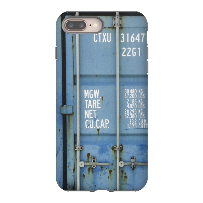 iPhone 7 plus StrongFit Shipping Containter With Stencil Text by Andrea Haase