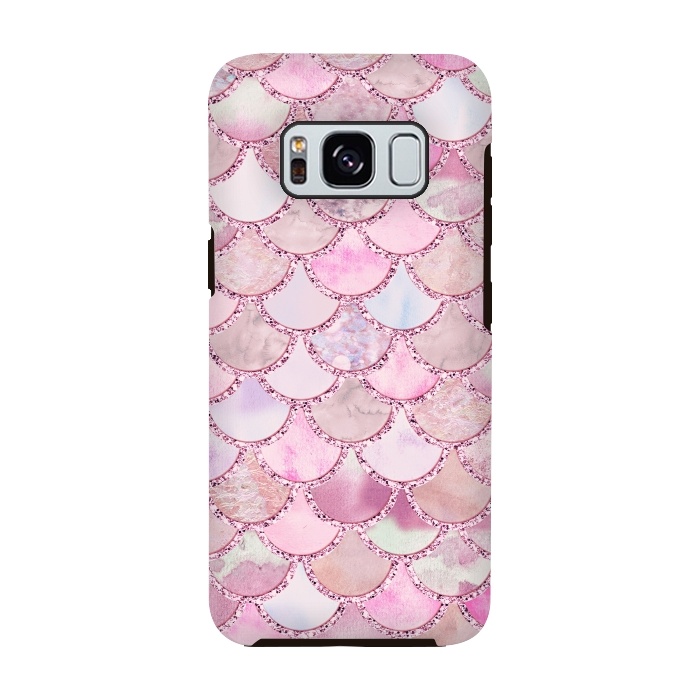 Galaxy S8 StrongFit Pretty pink and pastel Mermaid Scales  by  Utart