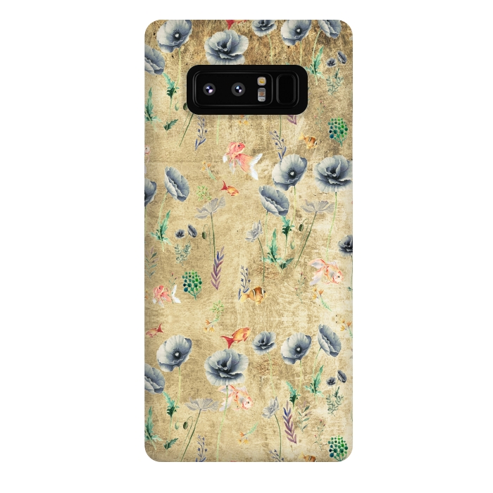Galaxy Note 8 StrongFit Fishes & Garden #Gold-plated by ''CVogiatzi.