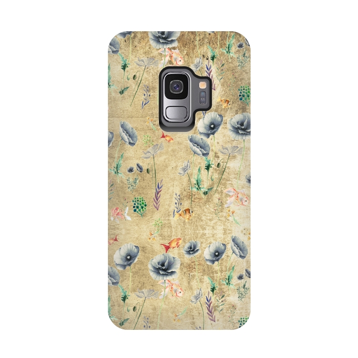 Galaxy S9 StrongFit Fishes & Garden #Gold-plated by ''CVogiatzi.