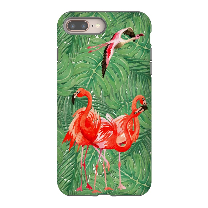iPhone 7 plus StrongFit Flamingo Jungle  by  Utart