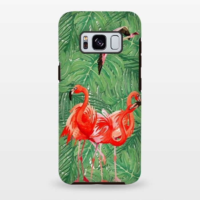 Galaxy S8 plus StrongFit Flamingo Jungle  by  Utart