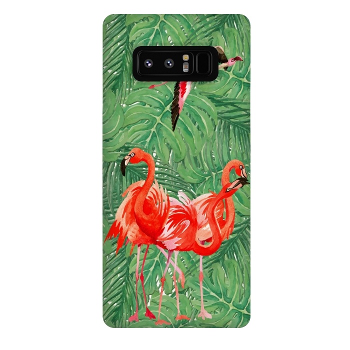 Galaxy Note 8 StrongFit Flamingo Jungle  by  Utart