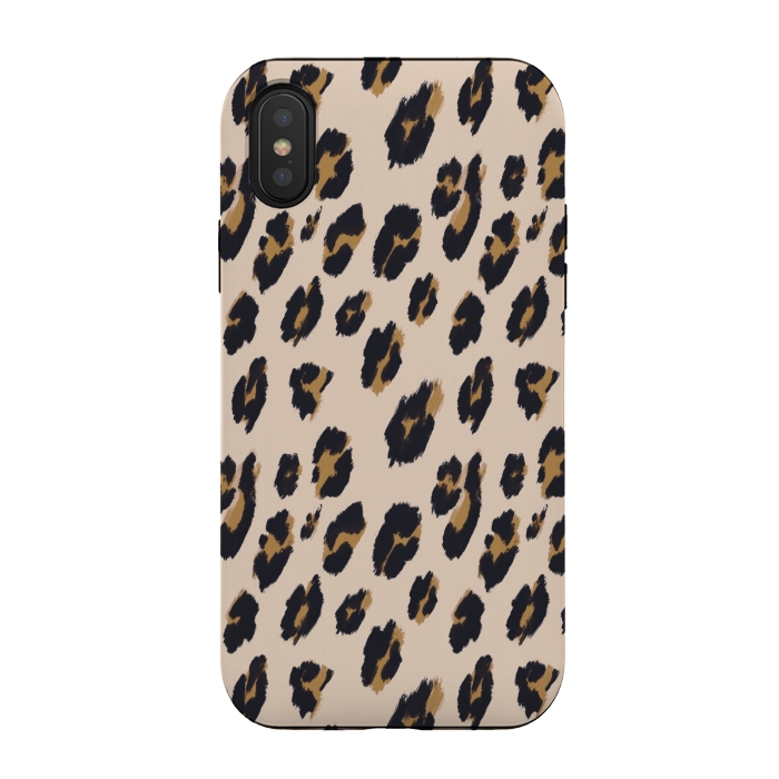 iPhone Xs / X StrongFit B&B Leopard Design by Joanna Vog