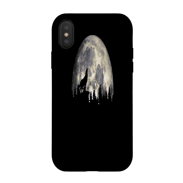 iPhone Xs / X StrongFit Wild Solitary Wolf by Joanna Vog