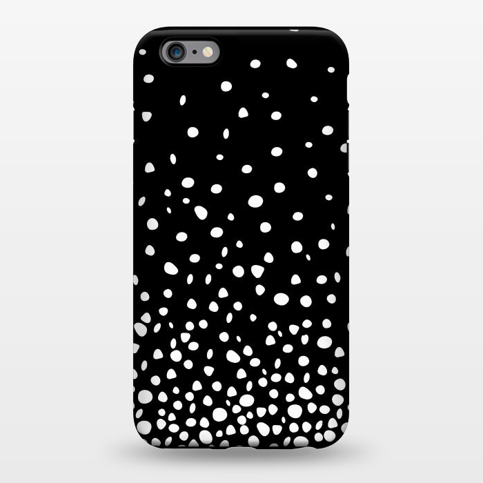 iPhone 6/6s plus StrongFit White on Black Polka Dot Dance by DaDo ART