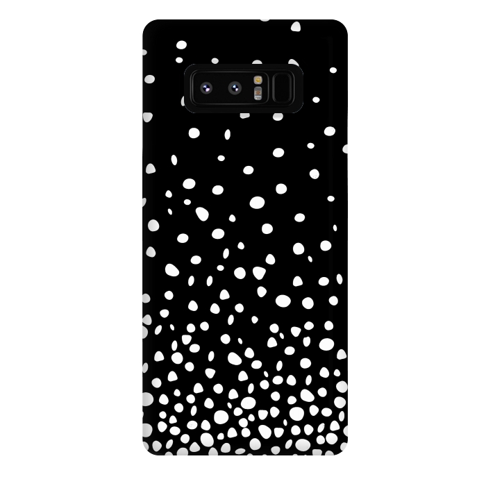 Galaxy Note 8 StrongFit White on Black Polka Dot Dance by DaDo ART