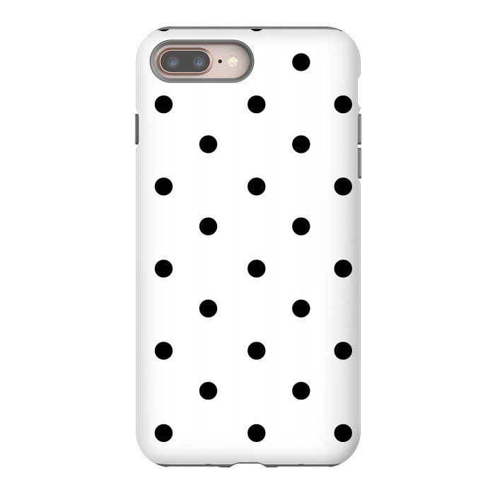 iPhone 7 plus StrongFit Simply black polka dots on white  by DaDo ART