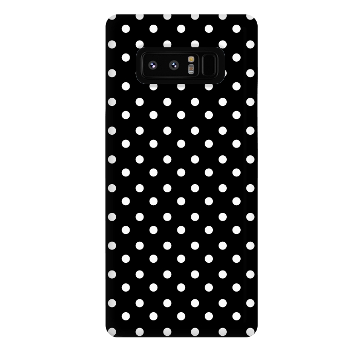 Galaxy Note 8 StrongFit Cute little white polka dots on black by DaDo ART
