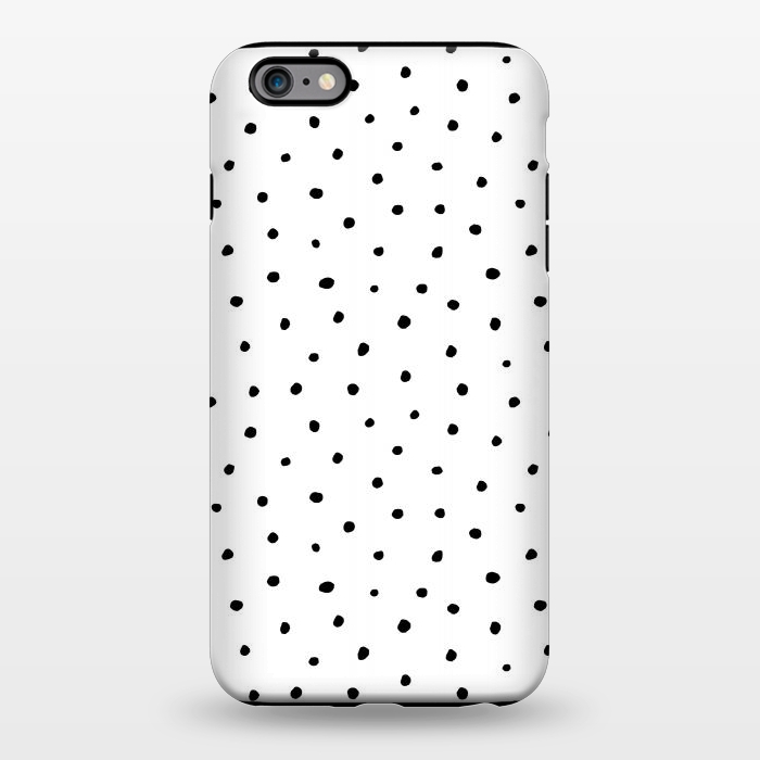 iPhone 6/6s plus StrongFit Hand drawn little black polka dots on white by DaDo ART
