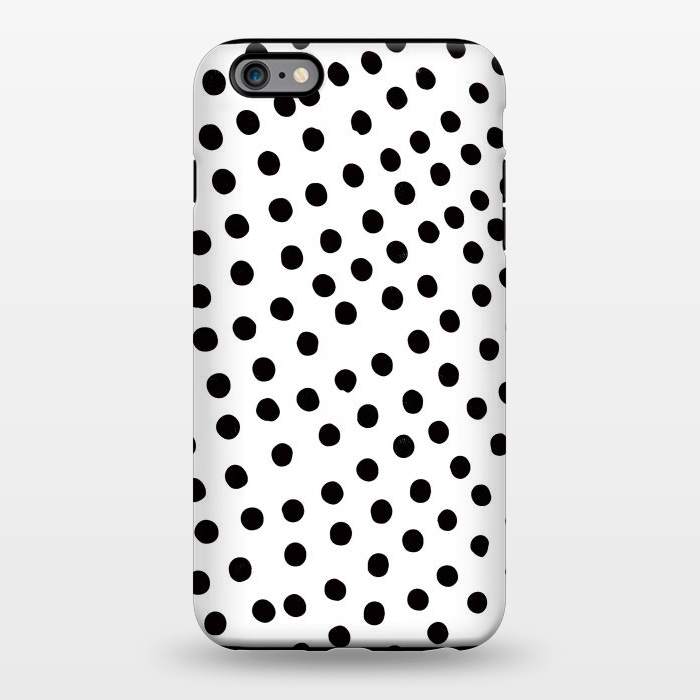 iPhone 6/6s plus StrongFit Drunk black polka dots on white by DaDo ART