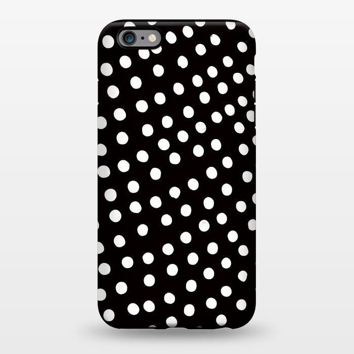 iPhone 6/6s plus StrongFit Drunk little white polka dots on black  by DaDo ART