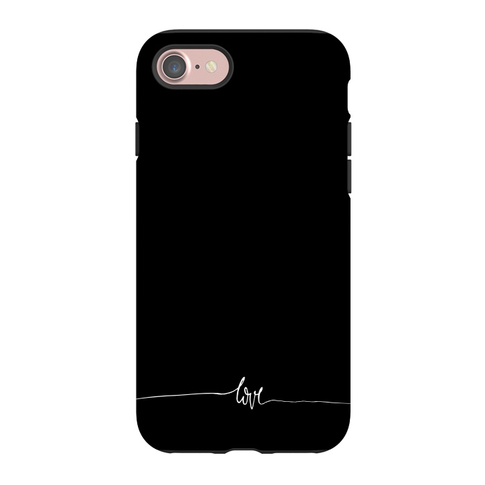iPhone 7 StrongFit Simply love - on black by DaDo ART